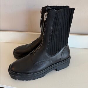 Black Leather Ankle Boots Sam Edelman womens size 11